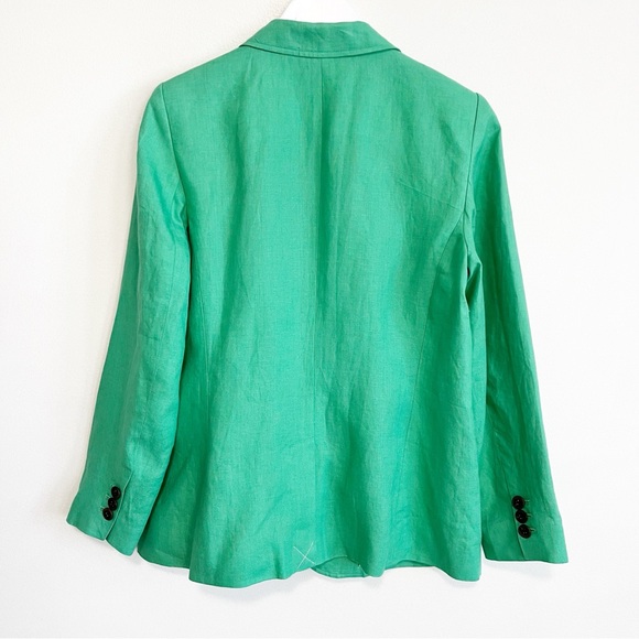 NWT Talbot's Classic Linen Blazer Green Size 12 - Picture 4 of 9